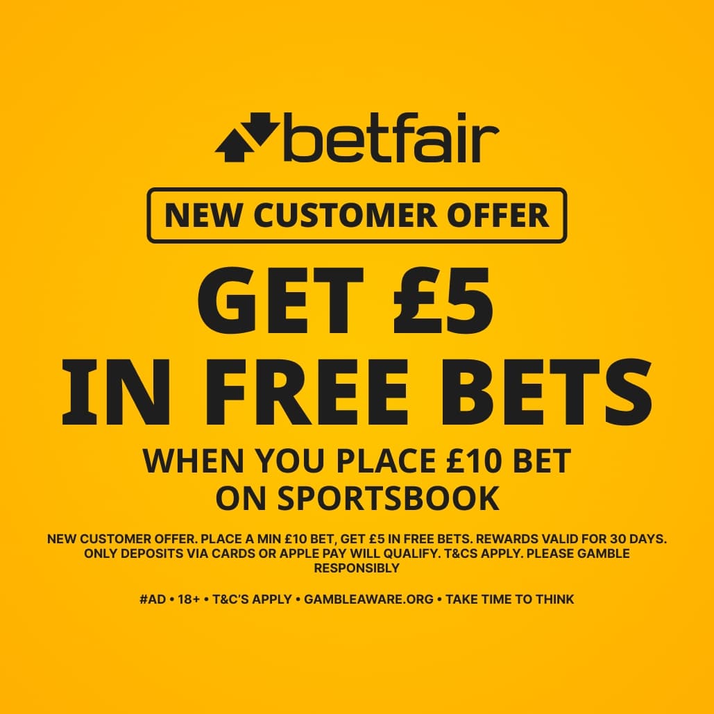 Bet £10 & Get £5 in Free Bets on Accas, Bet Builders or Multis with Betfair 29/07/2026