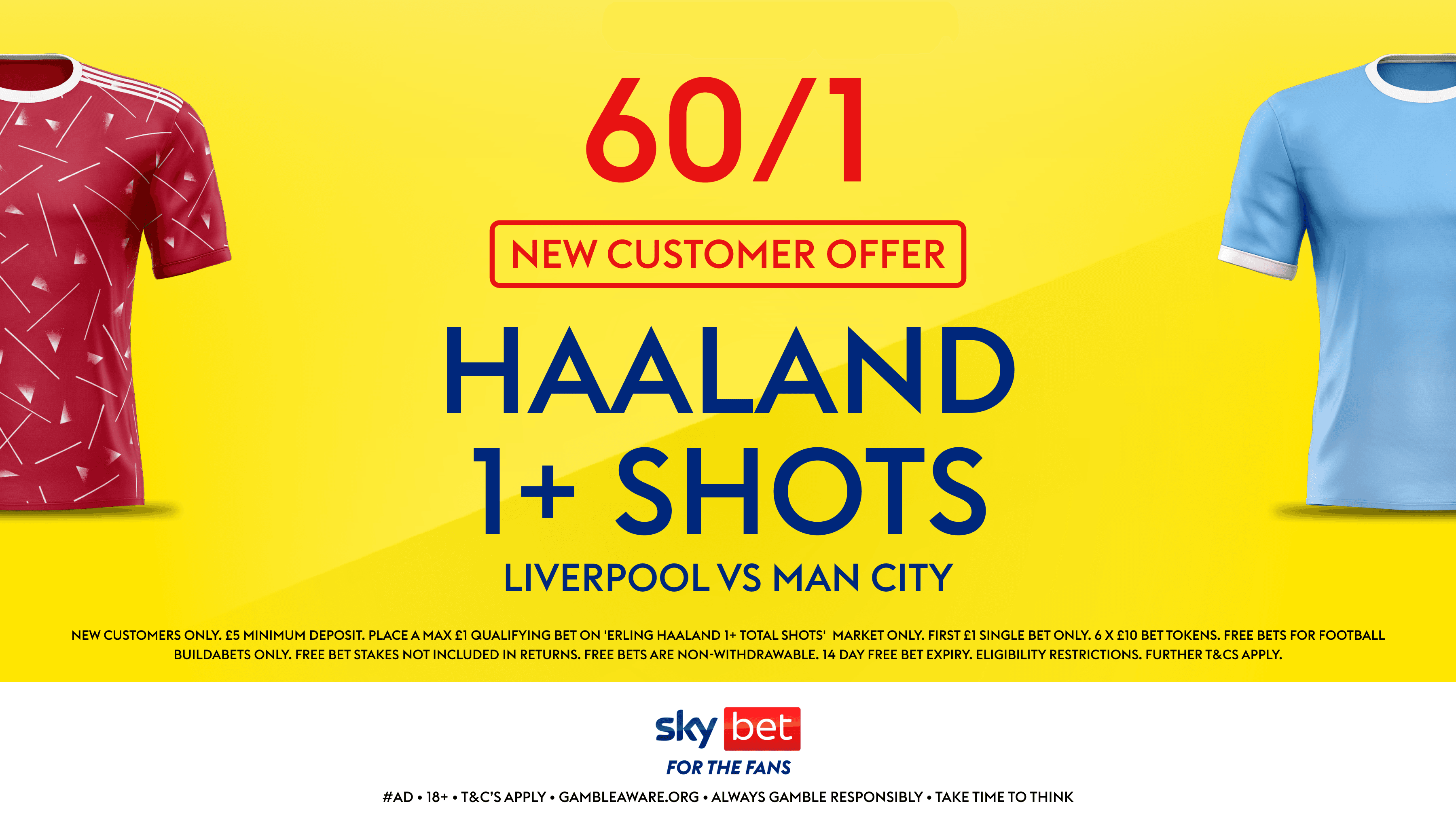 Sky Bet Sign Up Offer: 60/1 Haaland 1 + Shots against Liverpool