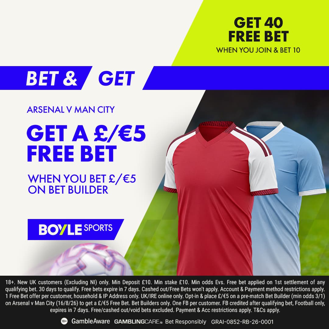 BOYLE Sports Sign Up Offer: Get £40 in Free Bets + £5 Bet for Community Shield