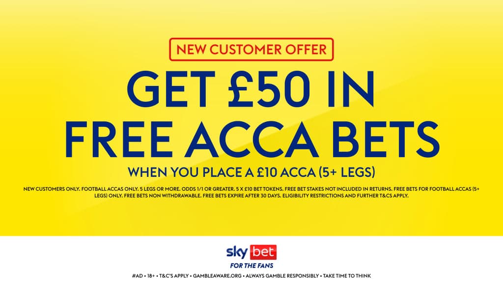 SkyBet G50 in Acca Bets