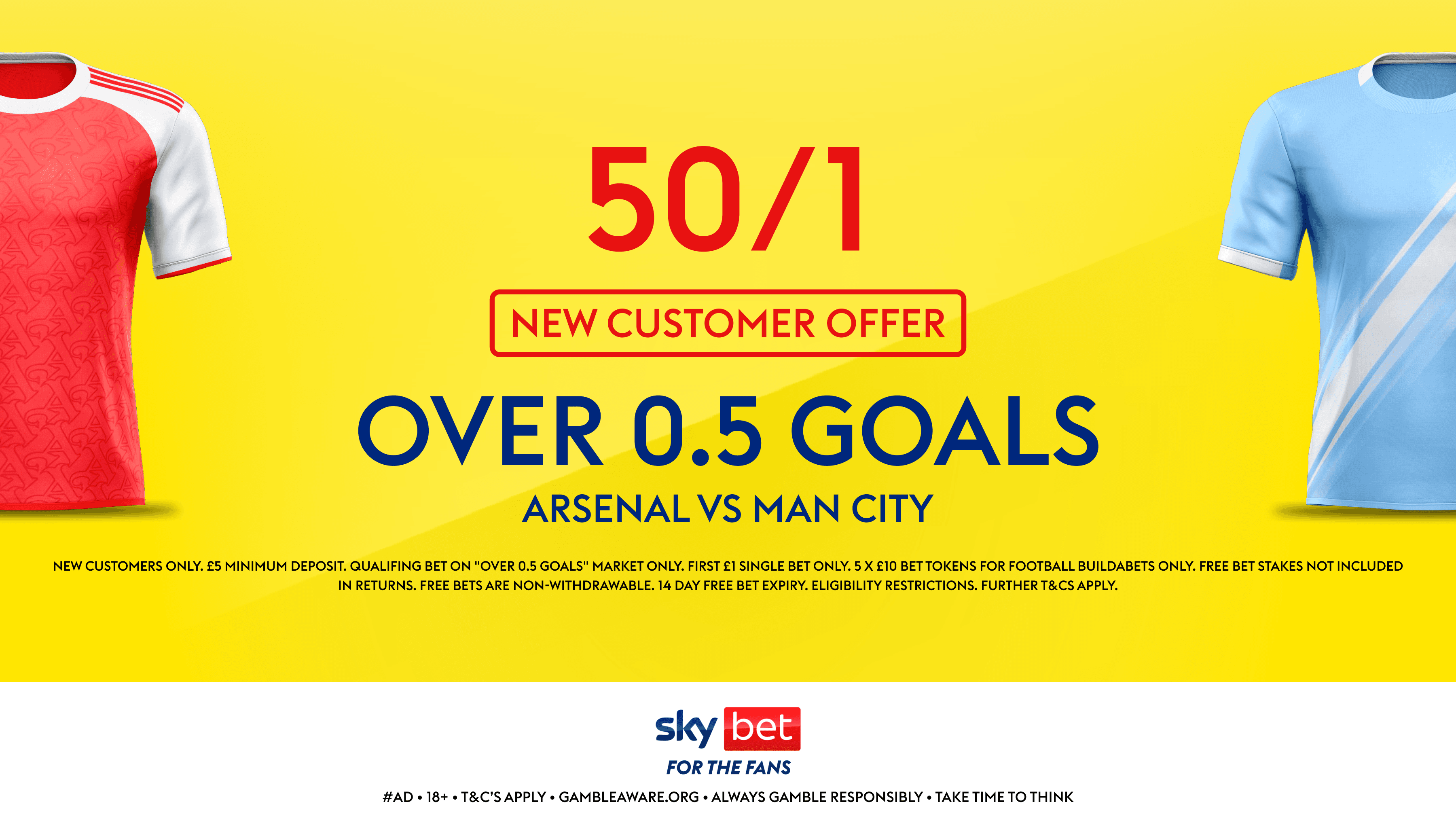 50/1 Over 0.5 Goals in the Carabao Cup Final with Sky Bet's New Customer Offer 22/03/2026