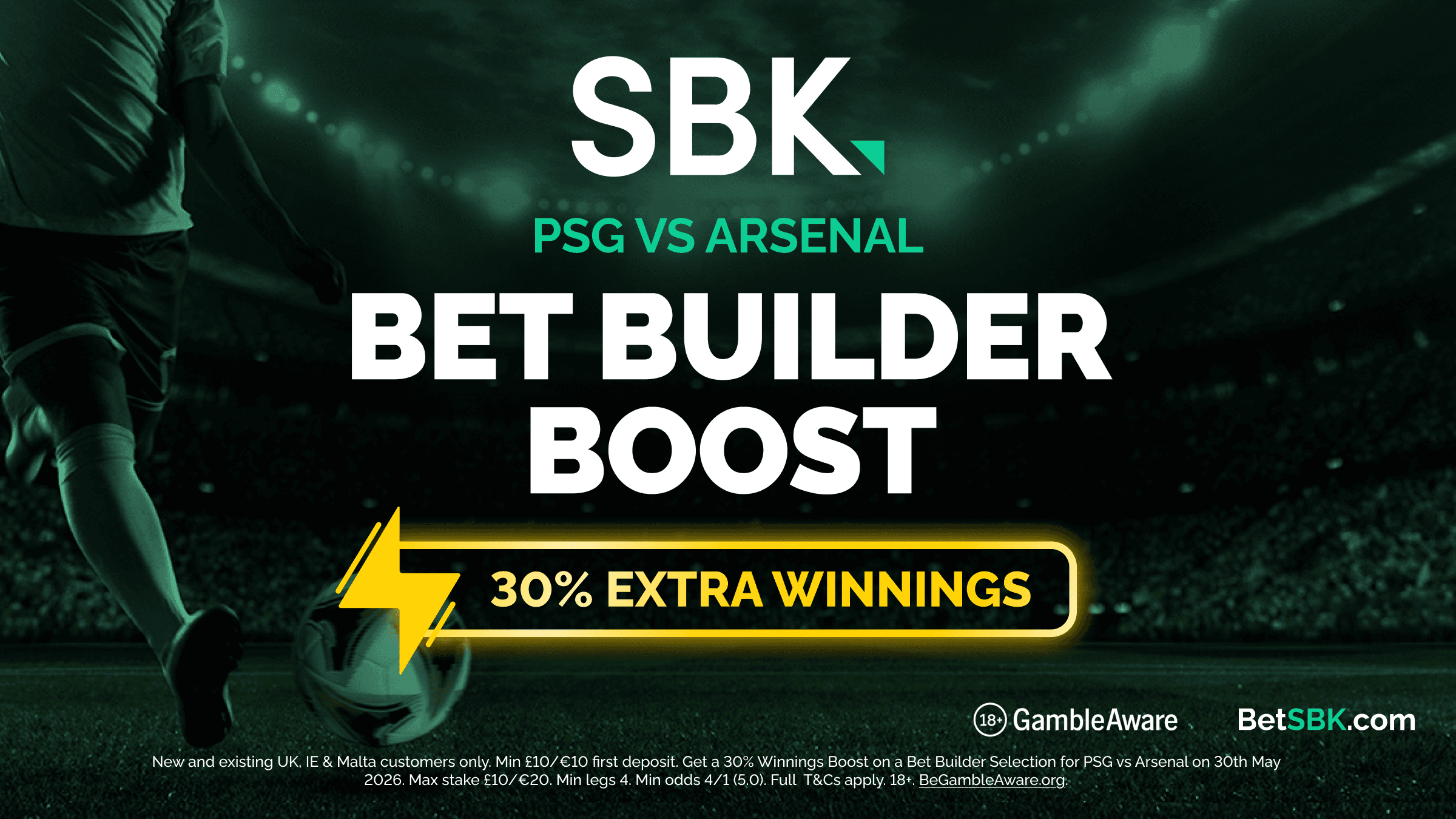 30% Bet Builder Boost for the Champions League Final with SBK 29/05/2026