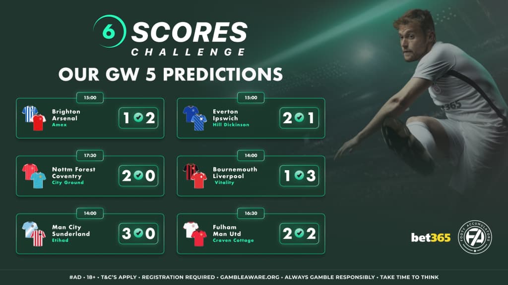 6 Scores Predictions