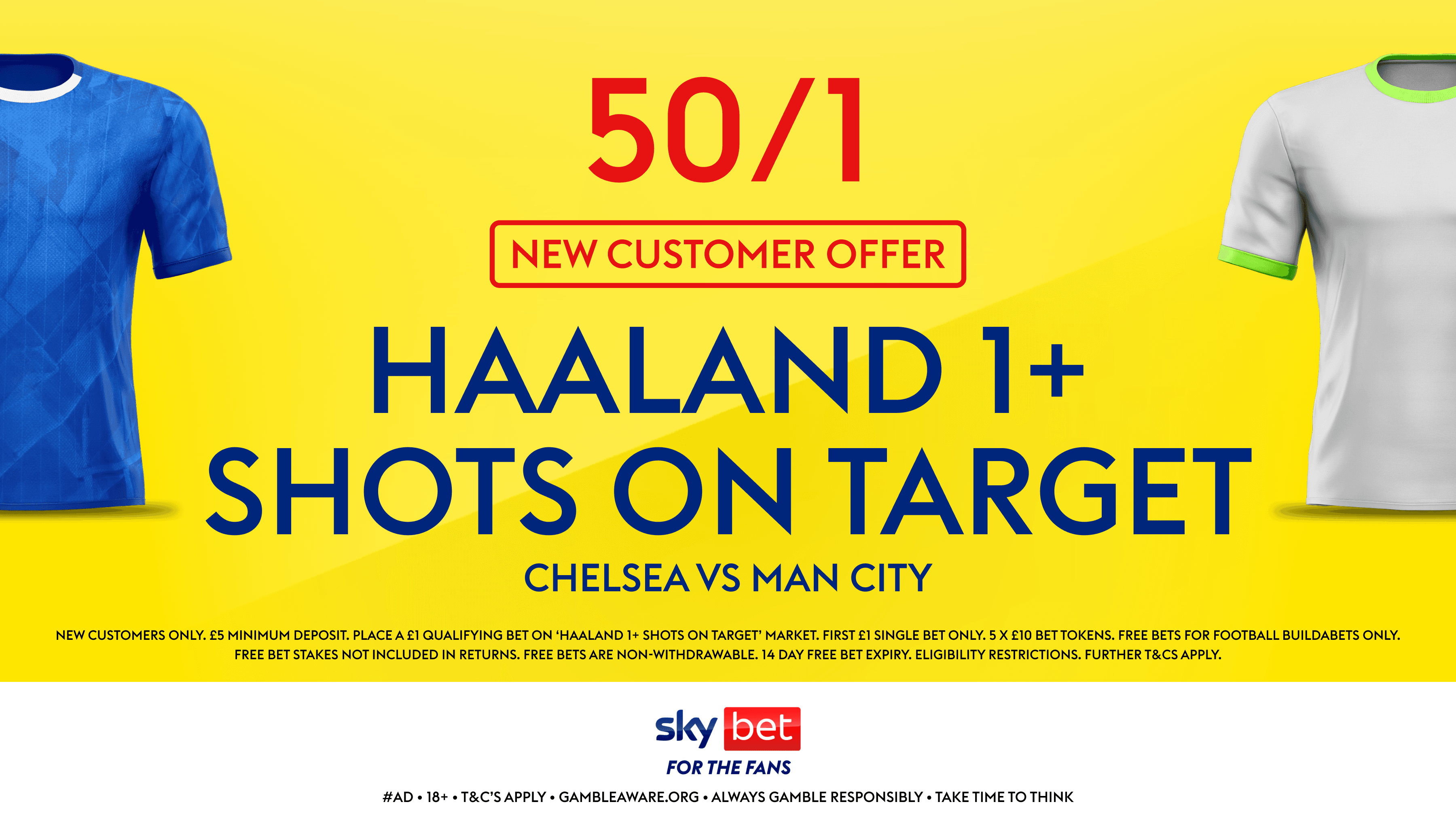 Haaland to have a Shot on Target! 50/1 FA Cup Final Offer with Sky Bet 16/05/2026
