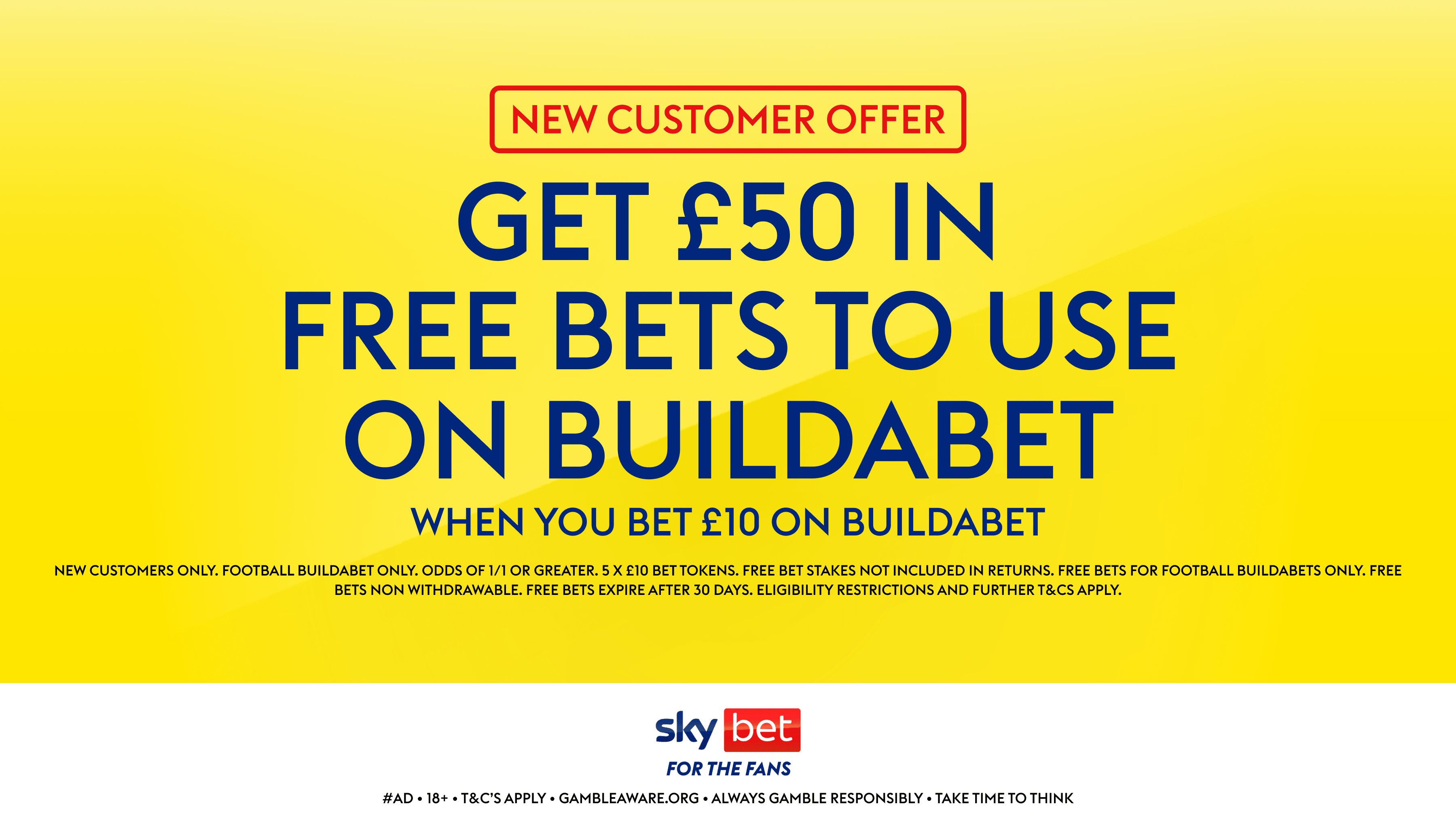 Sky Bet Sign Up Offer: Get £50 in Free Bets when you Bet £10