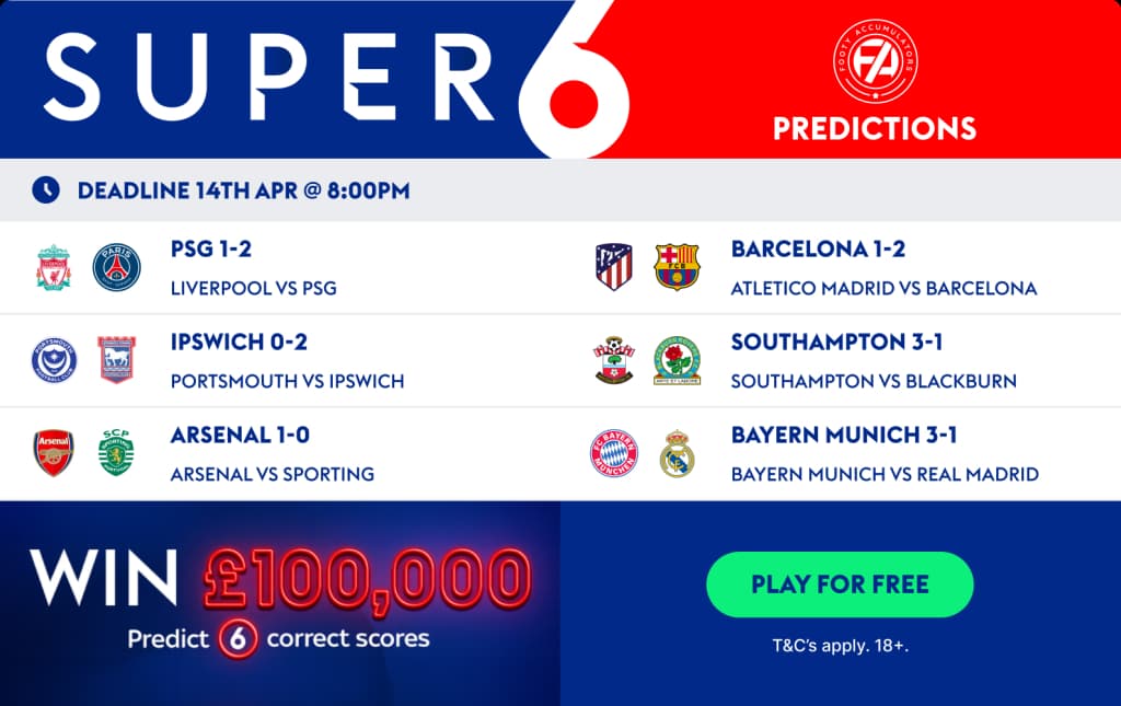 Super 6 Predictions