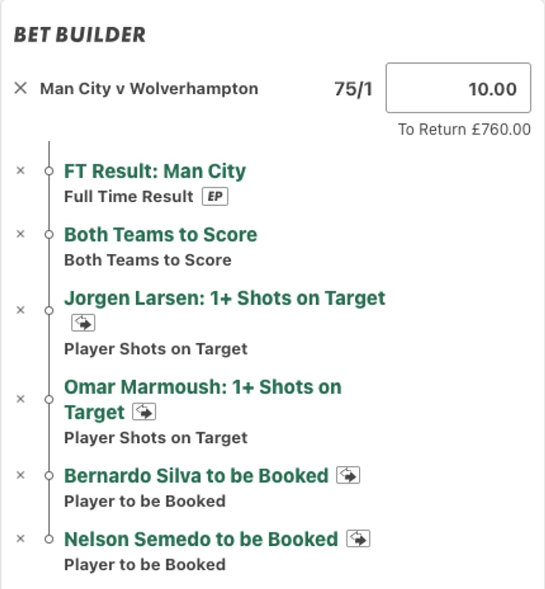 75/1 City vs Wolves