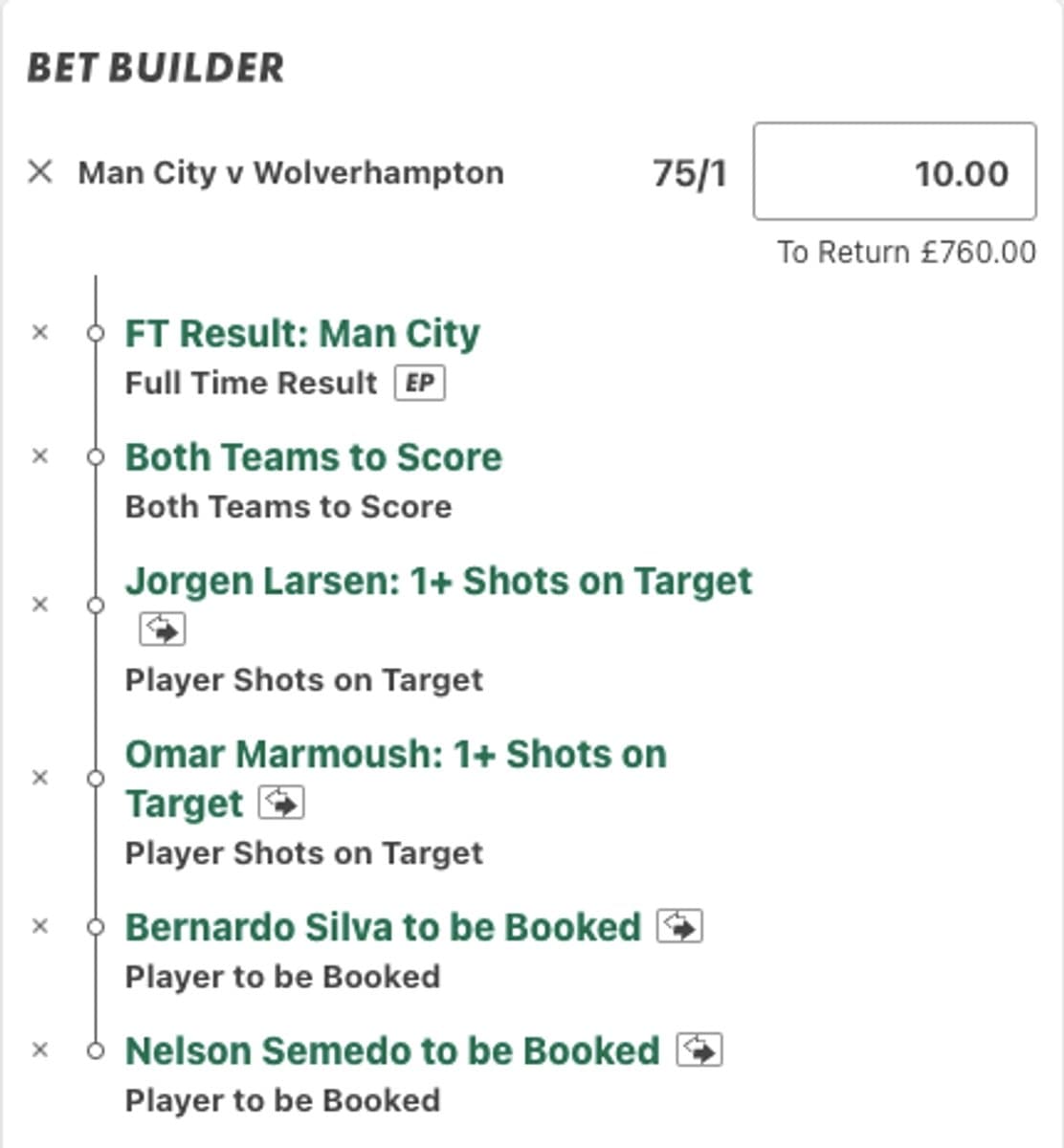 75/1 City vs Wolves