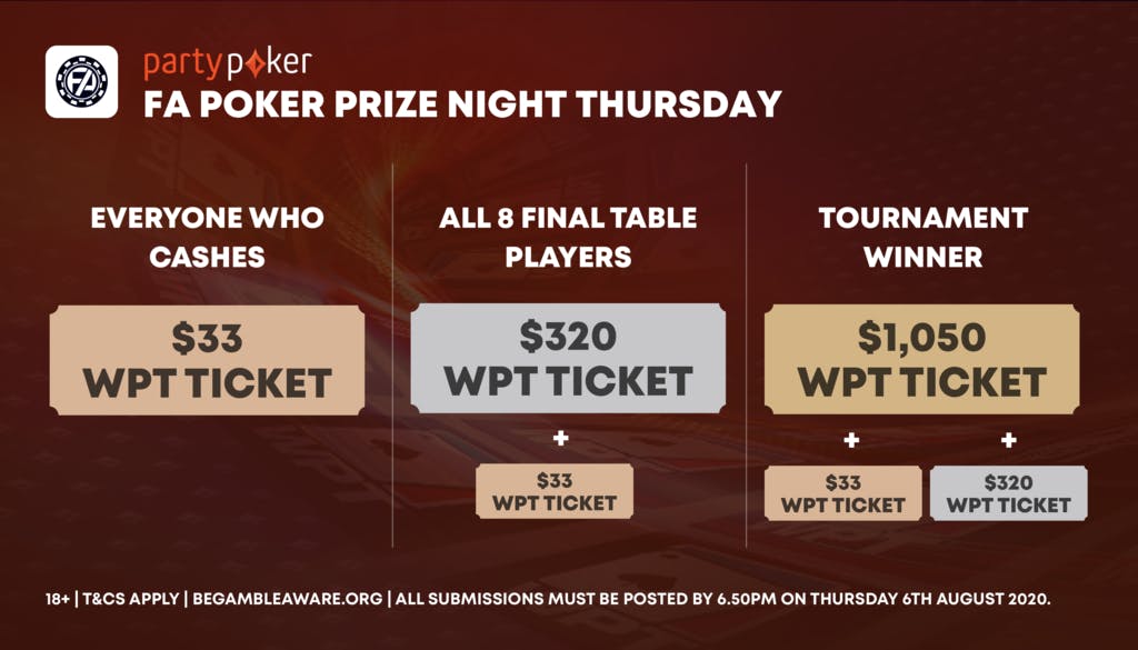 poker prize night tiers